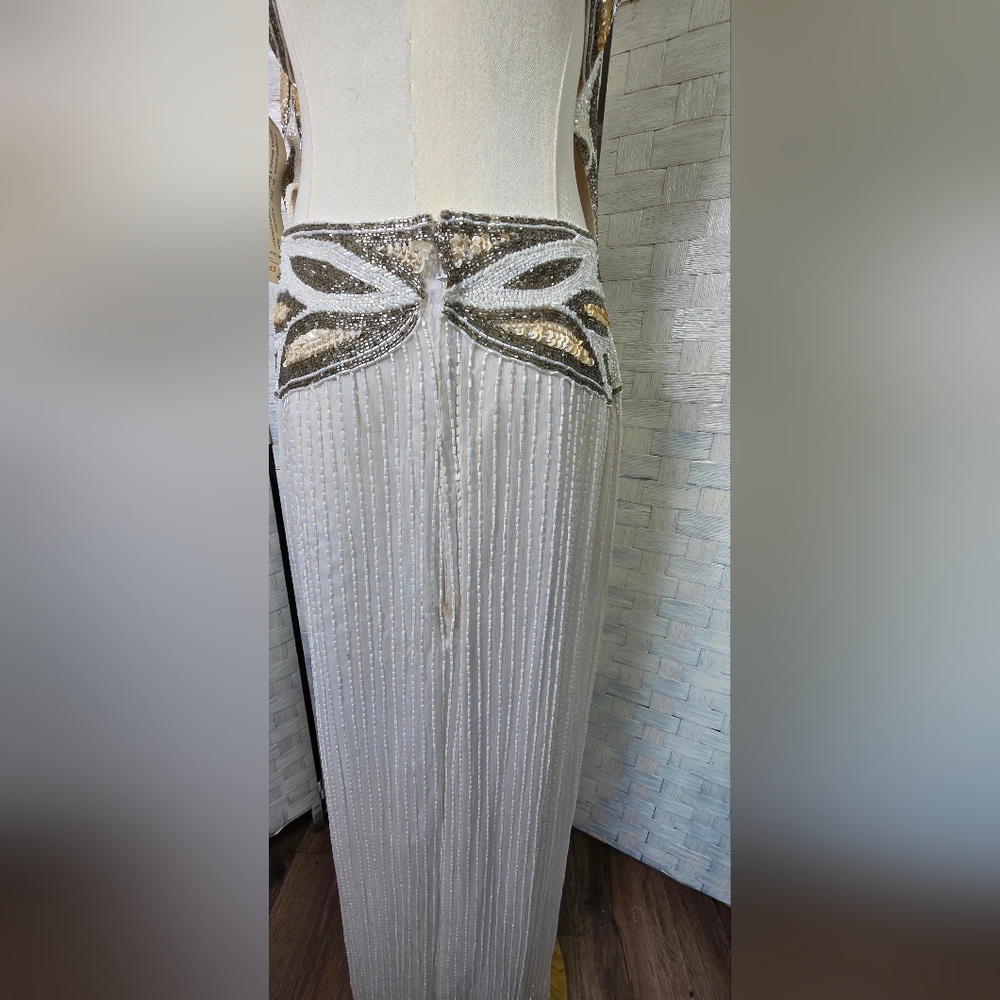 80'S VNTG SCALA FULLY BEADED GOWN - Picture 5 of 16